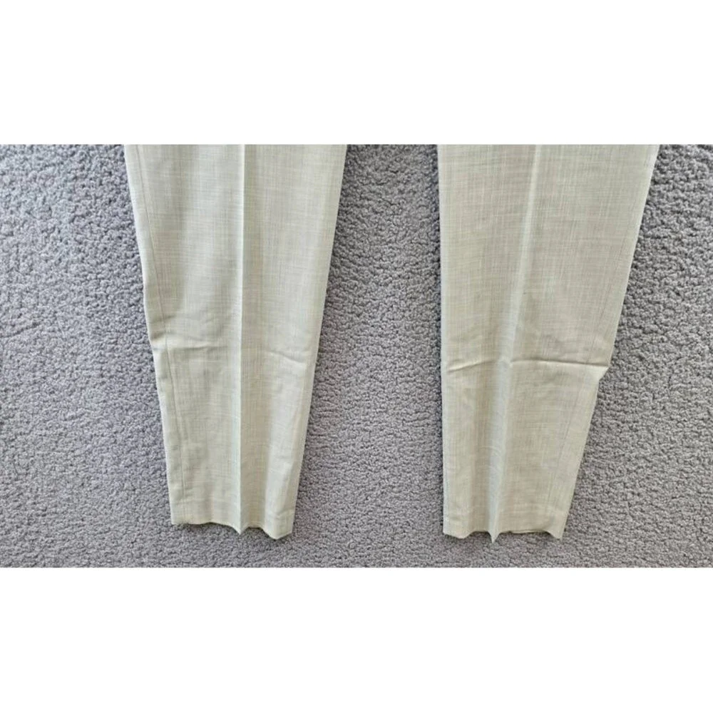 Calvin Klein Slim-Fit Dress Pants Men's 36Wx32L Taupe Solid Zip/Button Closure